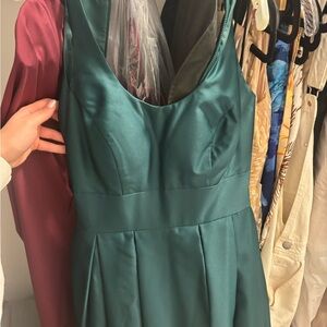 Morgan & Co. Teal Sleeveless Prom Dress